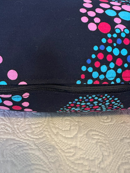 African Wax Fabric Fireworks 18-Inch Square Pillow Cover