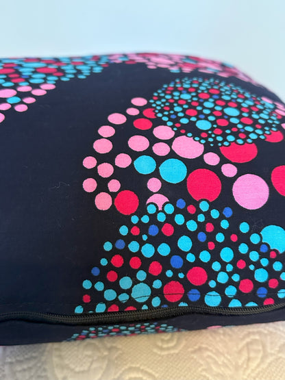 African Wax Fabric Fireworks 18-Inch Square Pillow Cover