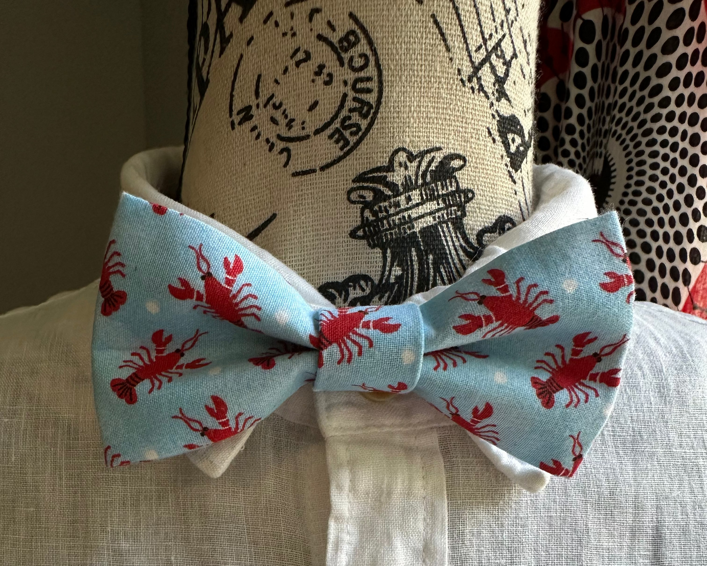 Red Lobster Bow Tie, Pre-Tied on Adjustable Strap