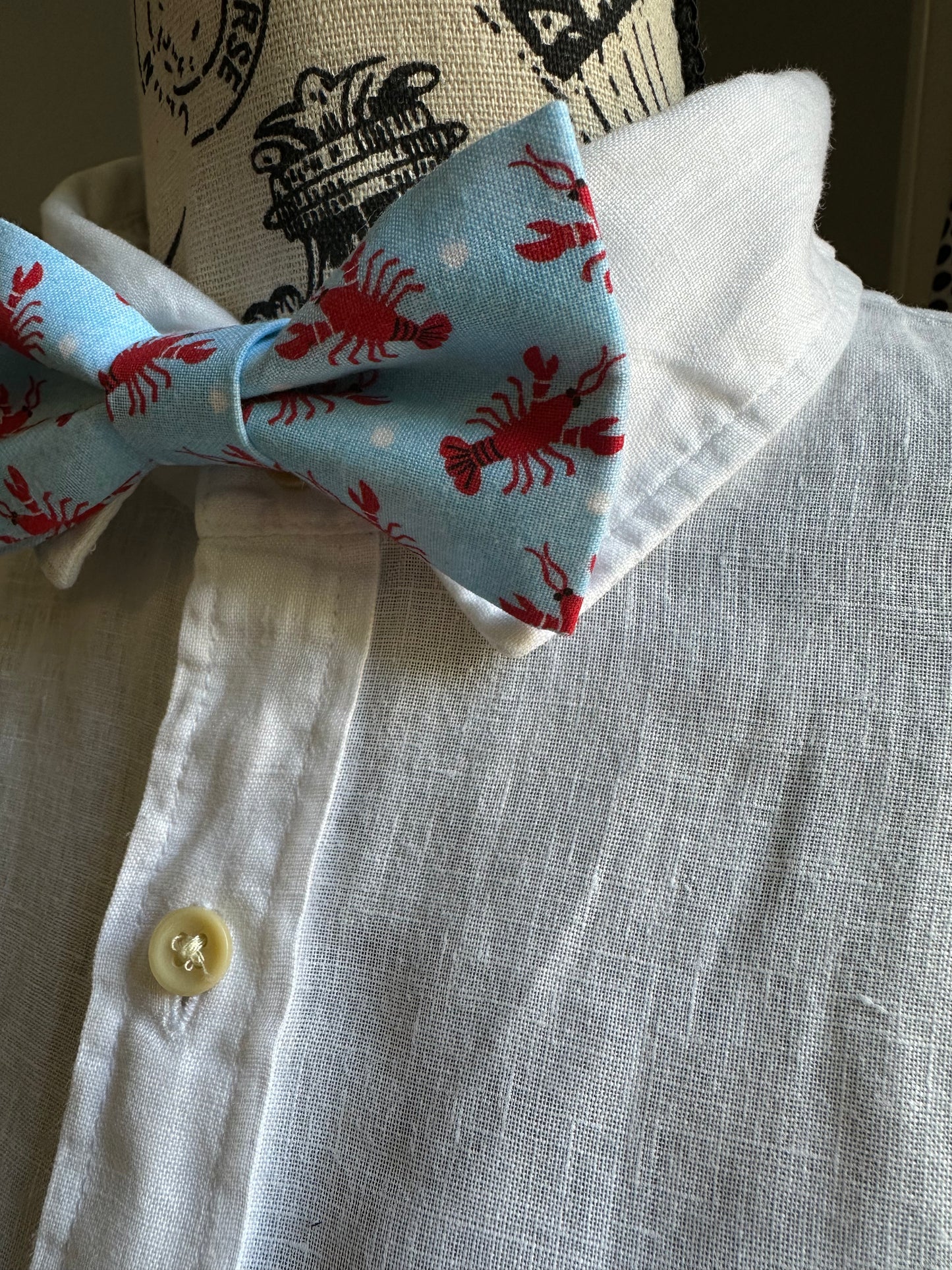 Red Lobster Bow Tie, Pre-Tied on Adjustable Strap