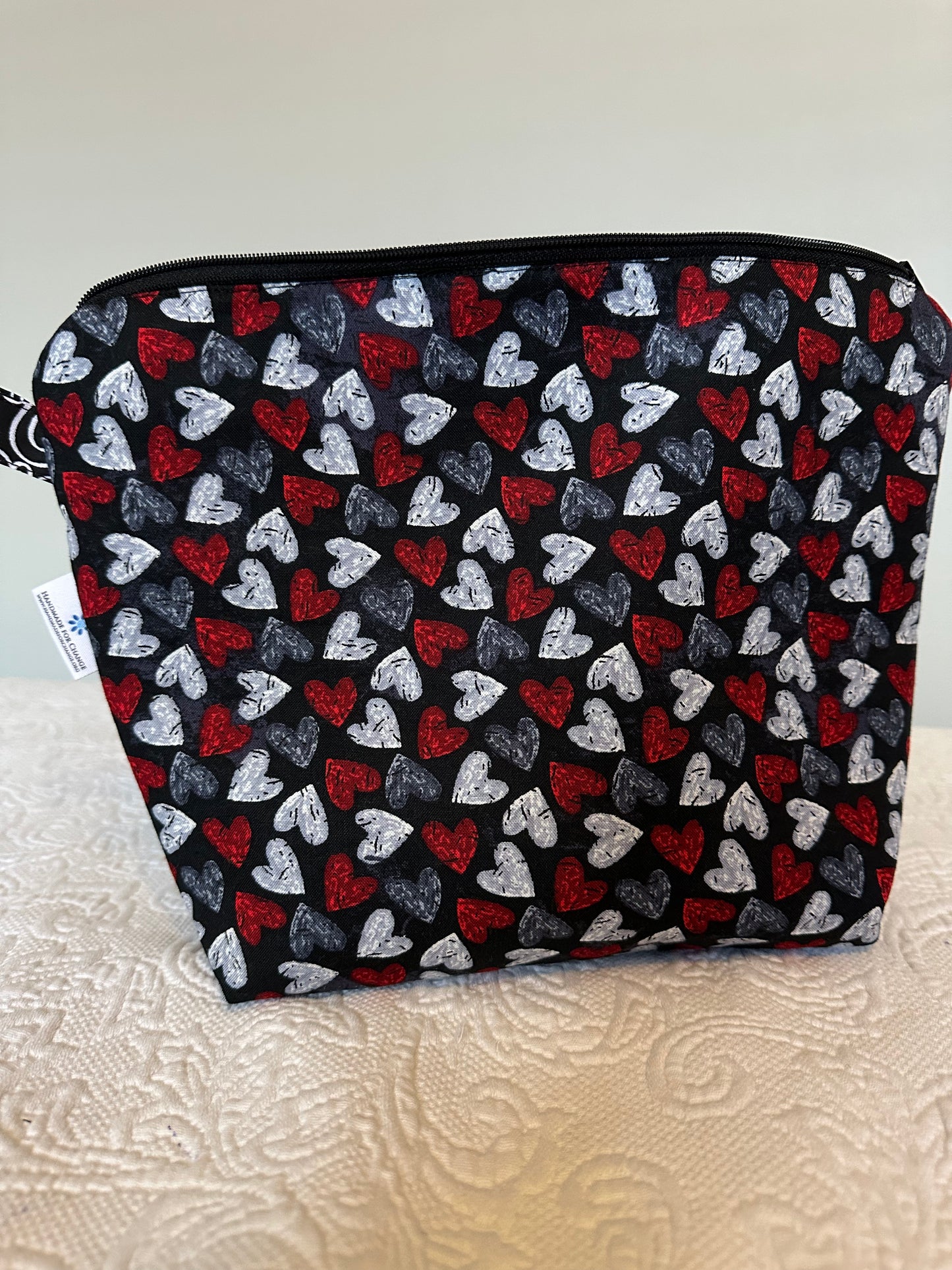Charming Hearts Cosmetic/Toiletry/Lingerie/Project Bag