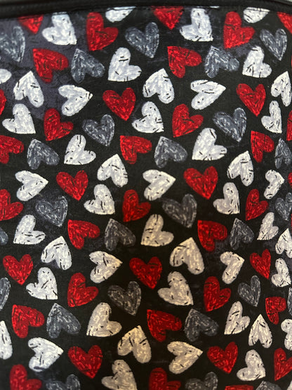 Charming Hearts Cosmetic/Toiletry/Lingerie/Project Bag